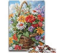 Puzzle da 1000 pezzi per adulti e adolescenti Fiori nel cesto Difficile da completare ma divertente e umoristico compleanni e anniversari 50x75cm