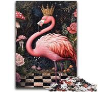Puzzle da 1000 pezzi per adulti e adolescenti Flamingo Queen Giochi divertenti per famiglie Regali per amici e parenti per età 14+ 26x38cm