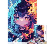 Puzzle da 1000 pezzi per adulti e adolescenti Fuoco contro Ghiaccio Decorazione per la casa Giocattoli Opere d'arte Regalo Giochi divertenti Migliorare l'amore tra coppie Dimensioni 50x75cm