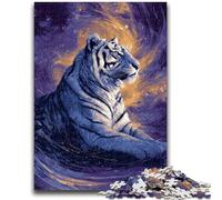 Puzzle da 1000 pezzi per adulti e adolescenti Galaxy Tiger per bambini dai 14 anni in su, gioco impossibile, regalo di compleanno per Natale, 26x38cm