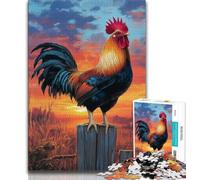 Puzzle da 1000 pezzi per adulti e adolescenti, gallo animale, 1000 pezzi per adulti, regalo di compleanno, regali, arte murale per età 14 anni in su (dimensioni 38x26cm)