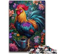 Puzzle da 1000 pezzi per adulti e adolescenti "Gallo in giardino", 1000 pezzi per adolescenti, gioco a quiz ideale come regalo per tutta la famiglia (38x26cm)