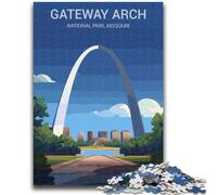 Puzzle da 1000 pezzi per adulti e adolescenti, Gateway Arch National Park, giocattoli, giochi educativi antistress, adatti per la decorazione della scrivania (dimensioni 50x70cm)