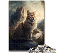 Puzzle da 1000 pezzi per adulti e adolescenti Gatti su un pianeta alieno, giocattoli educativi per l'apprendimento, giochi per famiglie, regali e compleanni unici (75x50cm)