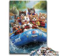 Puzzle da 1000 pezzi per adulti e adolescenti Gatto alla deriva per bambini dai 14 anni in su Gioca con i giocattoli perché è l'ideale come regalo per tutta la famiglia 38x26cm