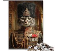 Puzzle da 1000 pezzi per adulti e adolescenti,gatto di una famiglia aristocratica,aiuta il cervello a esercitare giocattoli avvincenti per coltivare la pazienza,decorazione perfetta dimensioni 50x75cm