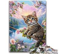 Puzzle da 1000 pezzi per adulti e adolescenti Gatto sull'albero per bambini dai 14 anni in su Gioca con i giocattoli perché è l'ideale come regalo per tutta la famiglia 38x26cm