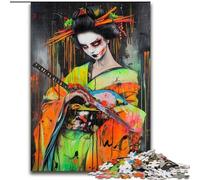 Puzzle da 1000 pezzi per adulti e adolescenti, Geisha giapponese, giocattoli educativi per l'apprendimento, giochi per famiglie, regali e compleanni unici dimensioni 50x75cm