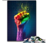Puzzle da 1000 pezzi per adulti e adolescenti, gesto del pugno, gioco per famiglie, regali di compleanno Sfida ad alta difficoltà (dimensioni 50x75cm)
