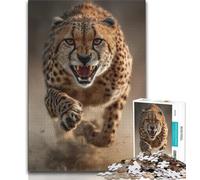 Puzzle da 1000 pezzi per adulti e adolescenti, ghepardo che corre, giocattoli, giochi educativi, decorazioni per la casa e regali unici antistress (38x26cm)