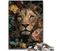 Puzzle da 1000 pezzi per adulti e adolescenti, giocattoli e giochi educativi a forma di leone nella giungla, antistress, adatti per la decorazione del desktop, 50x75cm