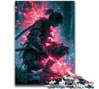 Puzzle da 1000 pezzi per adulti e adolescenti, giocattoli giapponesi al neon Ninja, giochi educativi antistress, adatti per la decorazione del desktop, 38x26cm