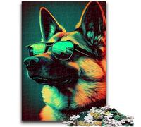 Puzzle da 1000 pezzi per adulti e adolescenti, giocattoli retrò da pastore tedesco, giochi educativi antistress, adatti per la decorazione del desktop, 50x75cm