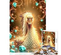 Puzzle da 1000 pezzi per adulti e adolescenti giocattolo animale d'oca turchese decorazione da parete regali di Babbo Natale segreto giochi divertenti per migliorare l'amore tra coppie 38x52cm