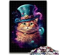 Puzzle da 1000 pezzi per adulti e adolescenti, giocattolo magico a forma di gatto, gioco intellettuale per la decorazione della casa, per età dai 14 anni in su, 50x75cm