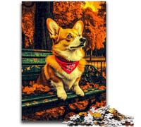 Puzzle da 1000 pezzi per adulti e adolescenti, giochi divertenti per la famiglia Happy Corgi, regali per amici e familiari per età 14+ 50x75cm