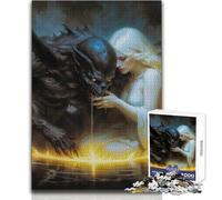 Puzzle da 1000 pezzi per adulti e adolescenti, giochi educativi con angeli e demoni, analisi e logica, opera d'arte, regalo, dimensioni 50x75cm