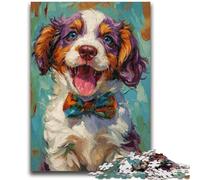 Puzzle da 1000 pezzi per adulti e adolescenti, giochi educativi con cani felici, decorazione per la casa, regalo di compleanno, regali per età 14+ 26x38cm