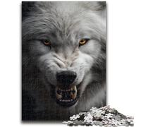 Puzzle da 1000 pezzi per adulti e adolescenti, giochi educativi fai da te con animali lupo, ideale come regalo per tutta la famiglia, 50x75cm