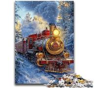 Puzzle da 1000 pezzi per adulti e adolescenti, giochi educativi sui treni, decorazione da parete, regali unici per compleanno e Natale, 50x75cm