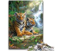 Puzzle da 1000 pezzi per adulti e adolescenti, giochi educativi sulla tigre, decorazione per la casa, gioco educativo per compleanno, Natale, 50x75cm