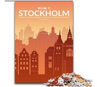 Puzzle da 1000 pezzi per adulti e adolescenti, gioco a quiz di Stoccolma, ideale come regalo per tutta la famiglia (50x75cm) 1000 pezzi
