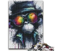 Puzzle da 1000 pezzi per adulti e adolescenti, gioco di famiglia con scimmie, antistress, sfida difficile, regali di Babbo Natale segreto, 50x75cm