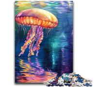Puzzle da 1000 pezzi per adulti e adolescenti, gioco di pittura a olio di meduse, ogni pezzo è unico, gioco divertente e stimolante per tutta la famiglia, 26x38cm