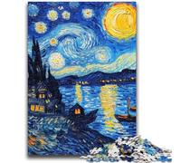 Puzzle da 1000 pezzi per adulti e adolescenti, gioco educativo per famiglie, cielo notturno di Van Gogh, ideale come regalo per tutta la famiglia dai 14 anni in su, 50x75cm
