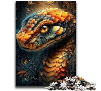 Puzzle da 1000 pezzi per adulti e adolescenti, gioco impegnativo con serpente di fiori e gioco in famiglia, un'opera d'arte per bambini dai 14 anni in su, 26x38cm