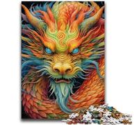 Puzzle da 1000 pezzi per adulti e adolescenti, gioco intellettuale con drago volante fantasy per la decorazione della casa, per età dai 14 anni in su, 50x75cm