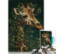 Puzzle da 1000 pezzi per adulti e adolescenti, giraffa della foresta, per gioco educativo, giocattolo, regalo di compleanno, regali, arte murale (38x26cm)