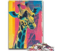 Puzzle da 1000 pezzi per adulti e adolescenti Giraffe Art per età 14+ Gioco intellettuale Regali di compleanno di Natale 26x38cm