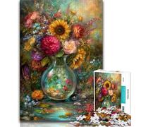 Puzzle da 1000 pezzi per adulti e adolescenti Girasole, aiuta il cervello a esercitare i giocattoli avvincenti per coltivare la pazienza Decorazione perfetta (38x26cm)