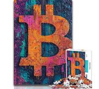 Puzzle da 1000 pezzi per adulti e adolescenti, graffiti, Bitcoin, giocattoli per l'intrattenimento della famiglia, ideale come regalo per tutta la famiglia, 75x50cm