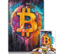 Puzzle da 1000 pezzi per adulti e adolescenti, graffiti, bitcoin, giocattolo educativo intellettuale decomprimente, ideale come regalo per tutta la famiglia, 75x50cm
