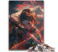 Puzzle da 1000 pezzi per adulti e adolescenti, guerriera ninja giapponese, puzzle da 1000 pezzi, antistress, sfida difficile, giocattoli per la decorazione della casa (26x38cm)