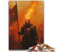 Puzzle da 1000 pezzi per adulti e adolescenti, Guerriero misterioso, design vivace e unico, esperienza di gioco rilassante e stimolante, 50x75cm