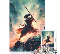 Puzzle da 1000 pezzi per adulti e adolescenti guerriero samurai con spada in azione giocattolo decorazione da parete regali di Babbo Natale segreto giochi divertenti per migliorare l'amore tra coppie