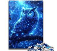 Puzzle da 1000 pezzi per adulti e adolescenti, gufo misterioso, difficile da completare ma divertente e umoristico gioco educativo per compleanni, 26x38cm