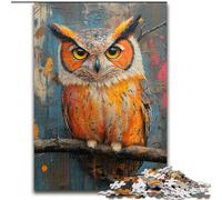 Puzzle da 1000 pezzi per adulti e adolescenti, gufo misterioso, giocattoli antistress, regali di compleanno unici per bambini dai 14 anni in su dimensioni 50x75cm
