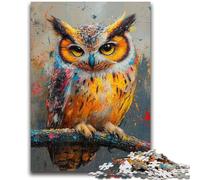 Puzzle da 1000 pezzi per adulti e adolescenti, gufo misterioso per bambini dai 14 anni in su, interessanti regali per ridurre lo stress per amici e familiari, 26x38cm