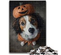 Puzzle da 1000 pezzi per adulti e adolescenti I cani di Halloween aiutano il cervello a esercitare Giocattoli avvincenti per coltivare la pazienza Regalo per compleanni 50x75cm