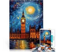 Puzzle da 1000 pezzi per adulti e adolescenti Il Big Ben Fatto di cartone Adatto a persone dai 14 anni in su Giochi rilassanti Migliorare l'amore tra le coppie misurare:26x38cm/10.24 x 14.96pollice