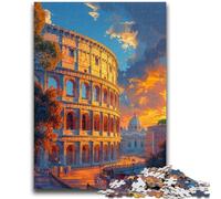 Puzzle da 1000 pezzi per adulti e adolescenti Il Colosseo a Roma Gioco per famiglie Antistress Sfida difficile Regali di Babbo Natale segreto 26x38cm