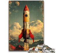 Puzzle da 1000 pezzi per adulti e adolescenti Il lancio di un razzo aiuta il cervello a esercitare Giocattoli avvincenti per coltivare la pazienza Regalo per compleanni 26x38cm