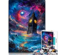 Puzzle da 1000 pezzi per adulti e adolescenti, il misterioso Big Ben di Londra, aiuta il cervello a esercitare i giocattoli avvincenti per coltivare la pazienza e migliorare la memoria, 38x26cm