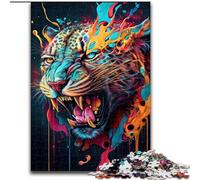 Puzzle da 1000 pezzi per adulti e adolescenti Il misterioso leopardo, antistress, sfida difficile, regali di Babbo Natale segreto per bambini dai 14 anni in su dimensioni 50x75cm