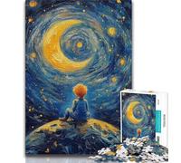 Puzzle da 1000 pezzi per adulti e adolescenti Il piccolo principe del cielo notturno, giochi educativi, decorazione per la casa, gioco educativo per compleanno, Natale (75x50cm)