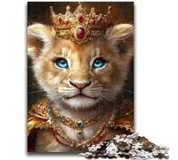 Puzzle da 1000 pezzi per adulti e adolescenti, il Re dei cuccioli di leone, un gioco stimolante, ideale come regalo per tutta la famiglia, 26x38cm